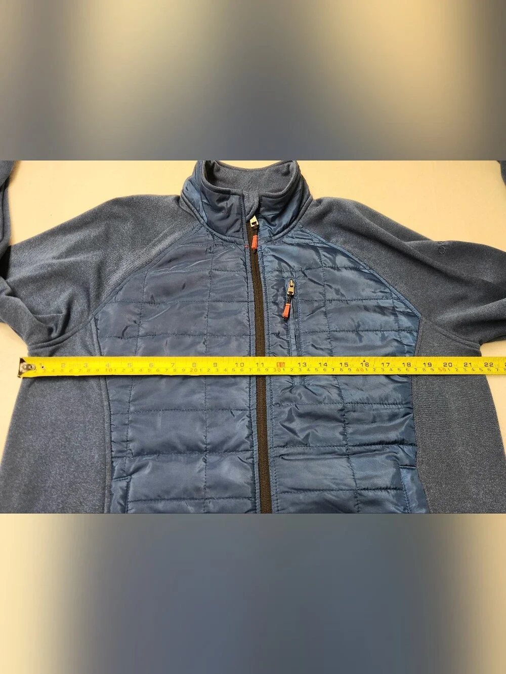 Orvis Men's M Blue Quilted Mixed Media Hybrid Jacket Trailhead Gorpcore Puffer
